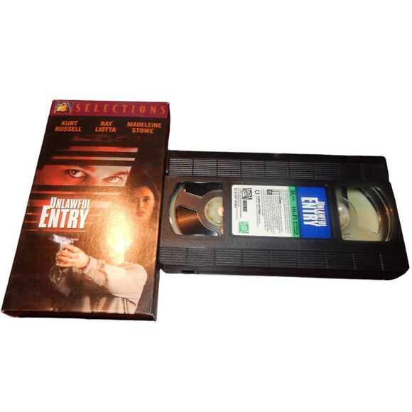 Unlawful Entry 20th Century Fox 1992 vintage VHS movie in original case - Picture 2 of 5